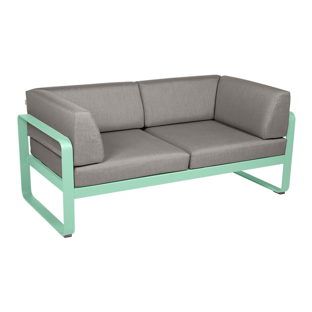 Fermob 2-Sitzer Club-Sofa 'Bellevie' Opalgrün 83, Taupe Grau B8