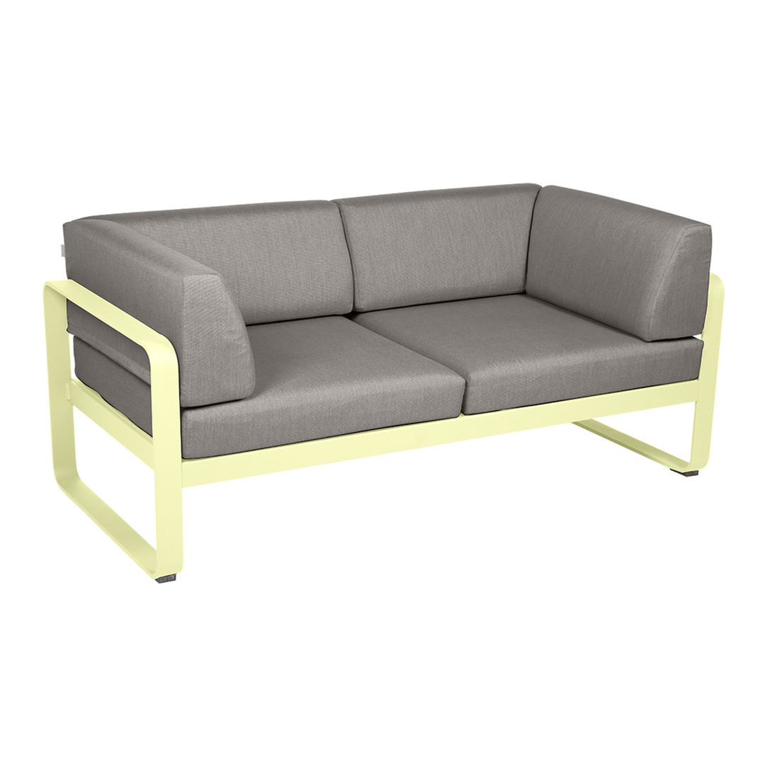 Fermob 2-Sitzer Club-Sofa 'Bellevie' Zitronensorbet A6	, Taupe Grau B8