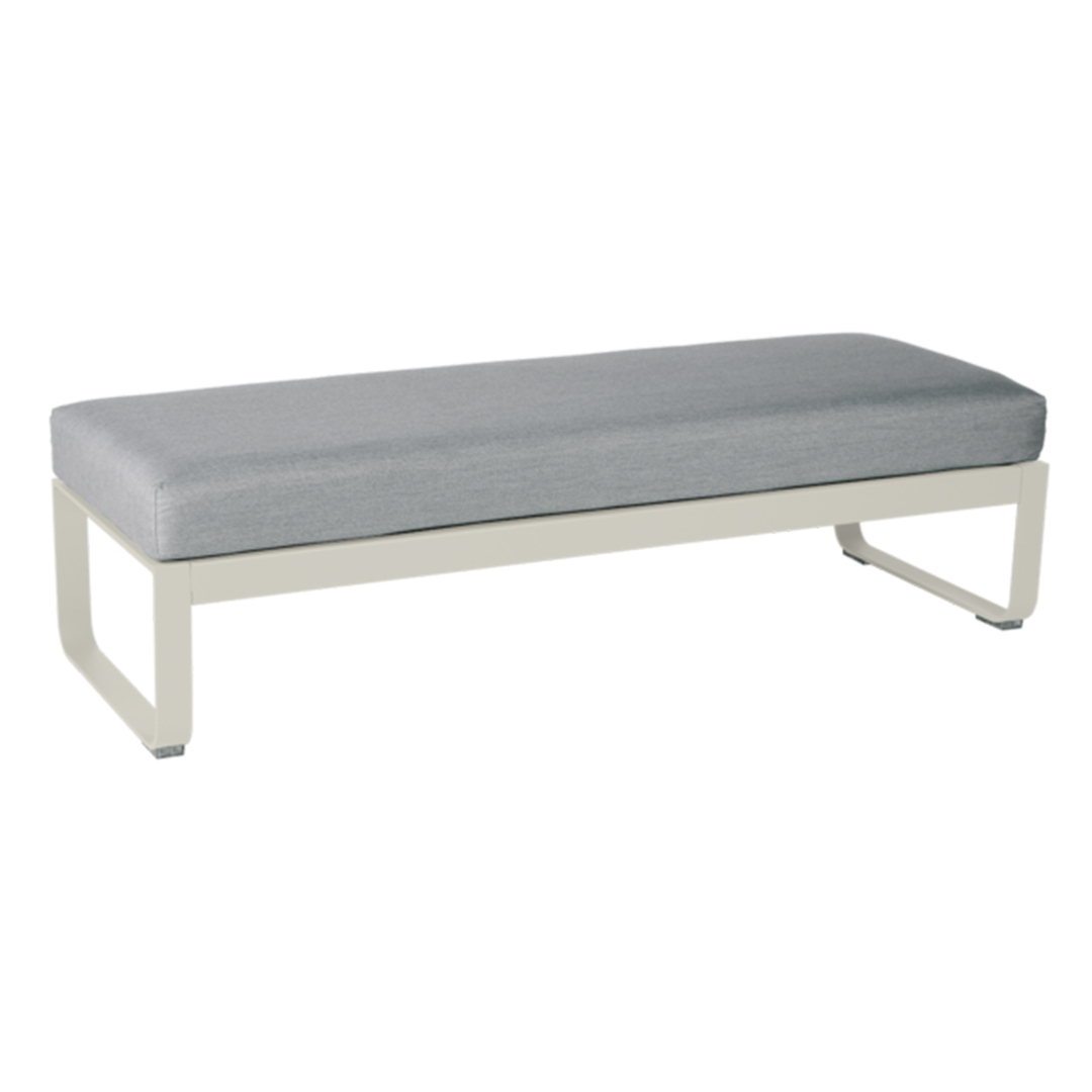 Fermob Bellevie 2-Seater-Ottoman Lehmgrau A5	, Flanellgrau 79