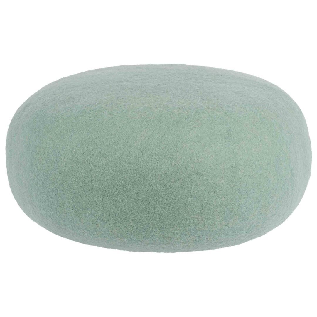 myfelt Filz Colour Pouf M Ø: 48 cm / H: 18 cm , Türkisgrau - Fine