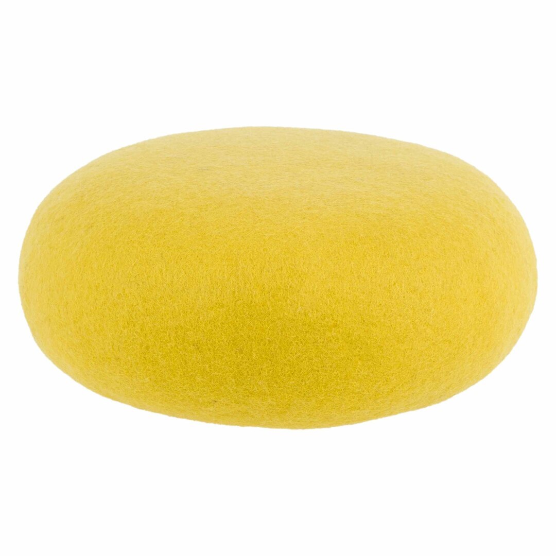 myfelt Filz Colour Pouf S Ø: 38 cm / H: 14 cm , Gelbgrün - Kata
