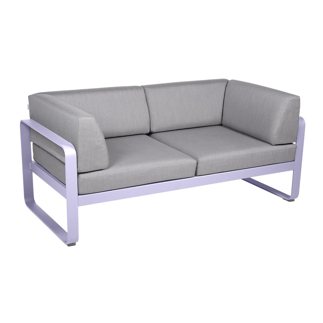 Fermob 2-Sitzer Club-Sofa 'Bellevie' Marshmallow D1, Flanellgrau 79