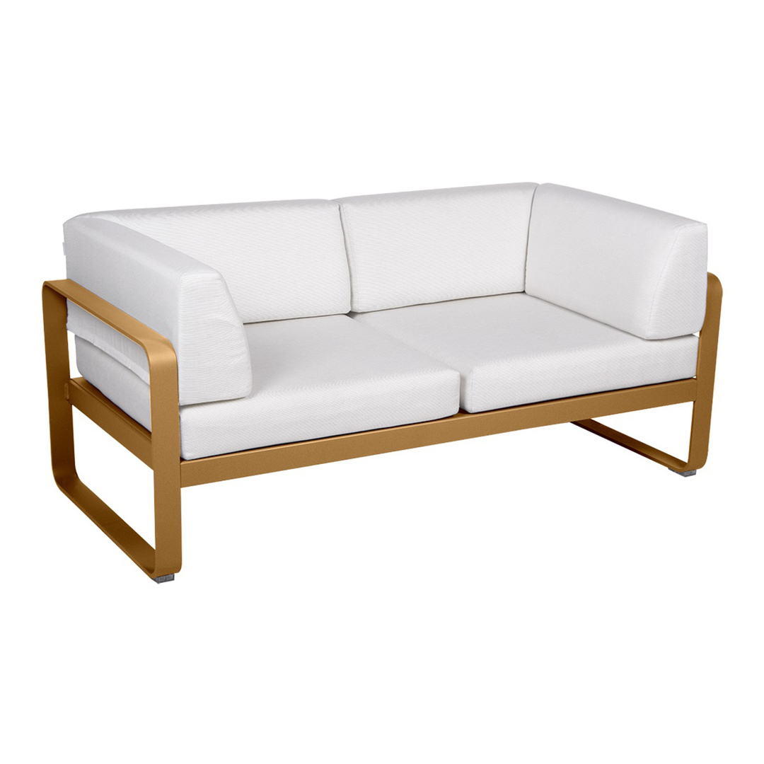 Fermob 2-Sitzer Club-Sofa 'Bellevie' Lebkuchen D2, Grauweiss 81