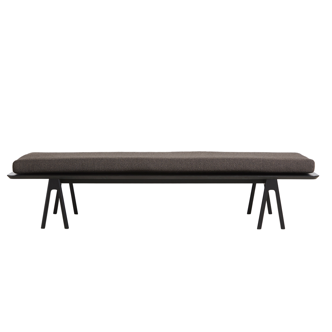 Woud Level Daybed Eichenholz schwarz lackiert, Dunkelbraun 18 - Alpine Bouclé