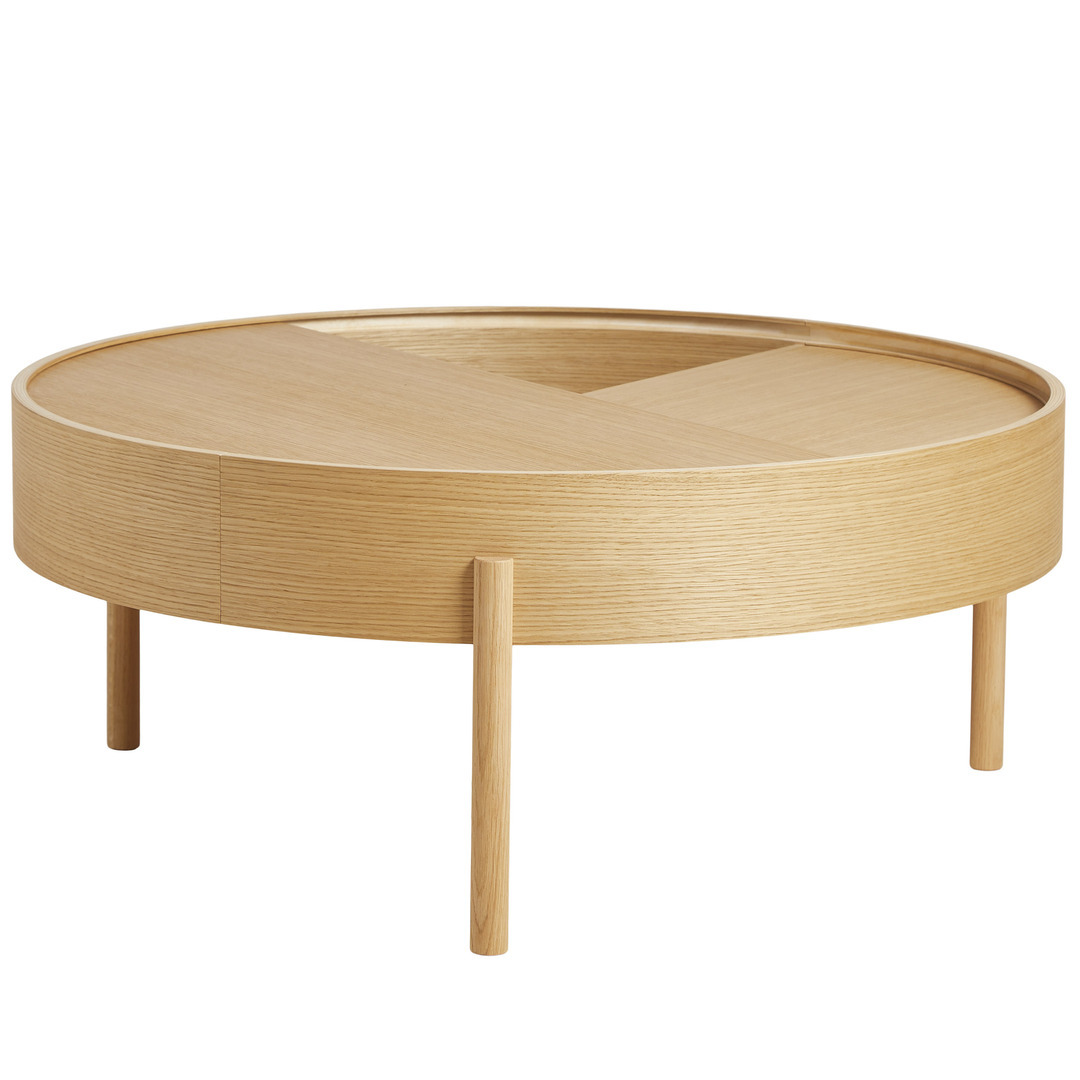 Woud Arc Coffee Table Eichenholz geölt, Ø: 89 cm