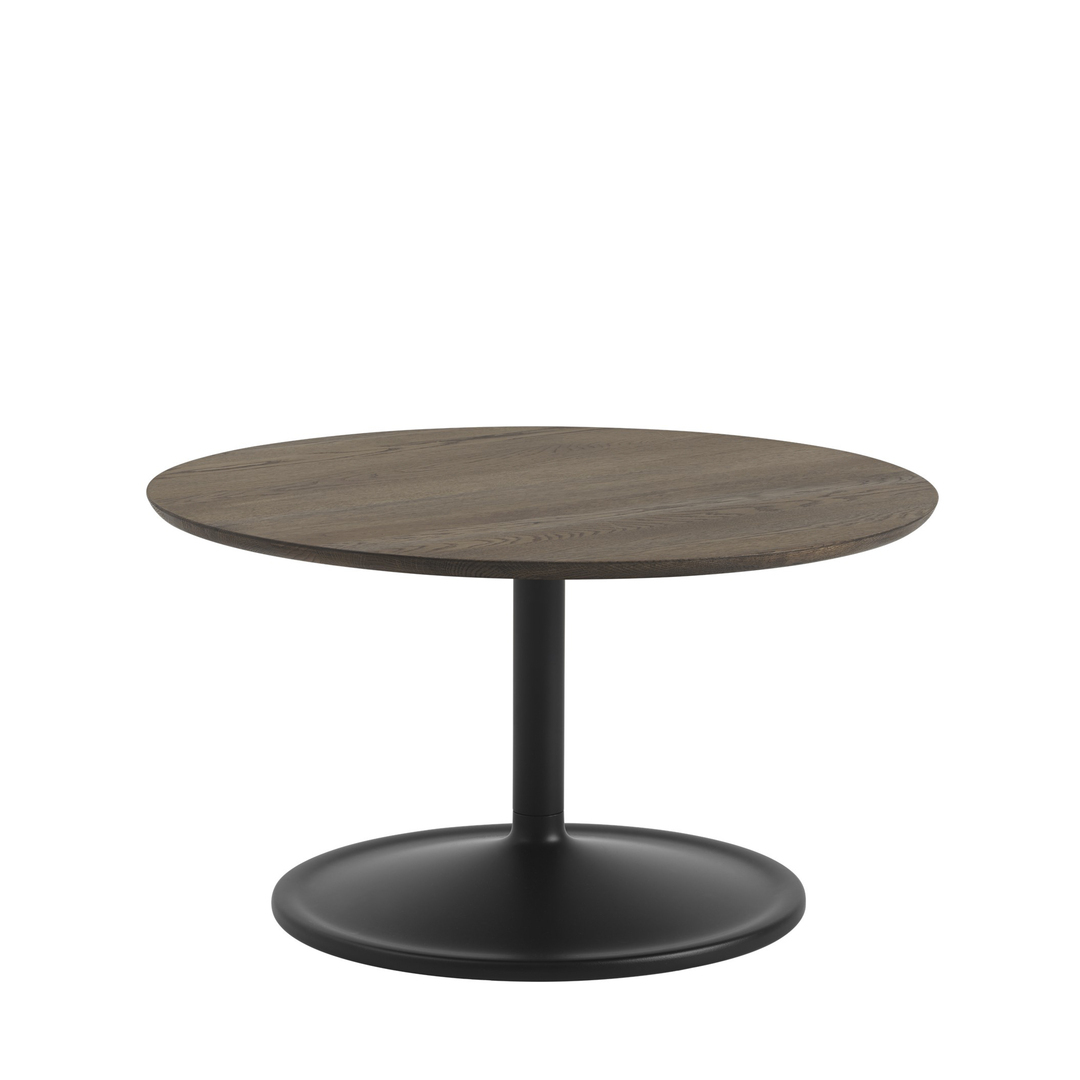 Muuto Soft Coffee Table Eiche dunkel geölt / Schwarz, Ø: 75 cm