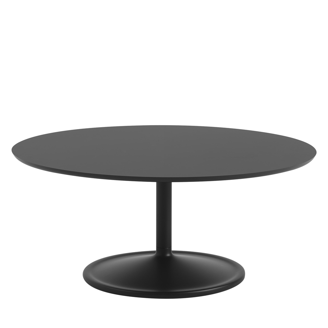 Muuto Soft Coffee Table Nanolaminat Schwarz / Schwarz, Ø: 95 cm