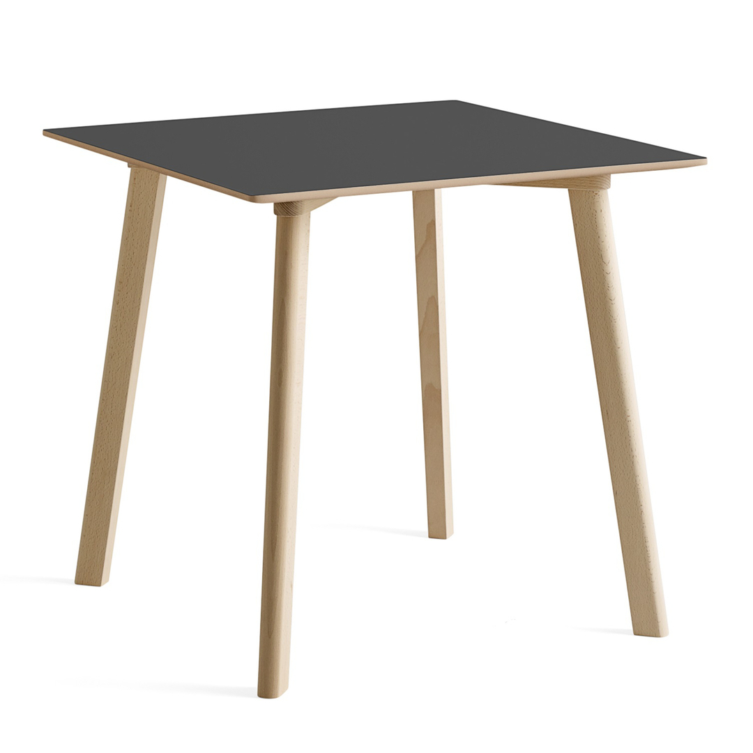 HAY Living CPH210 Tisch Copenhague Deux von Hay  L : 75 cm, Stone gray laminate, Untreated beech