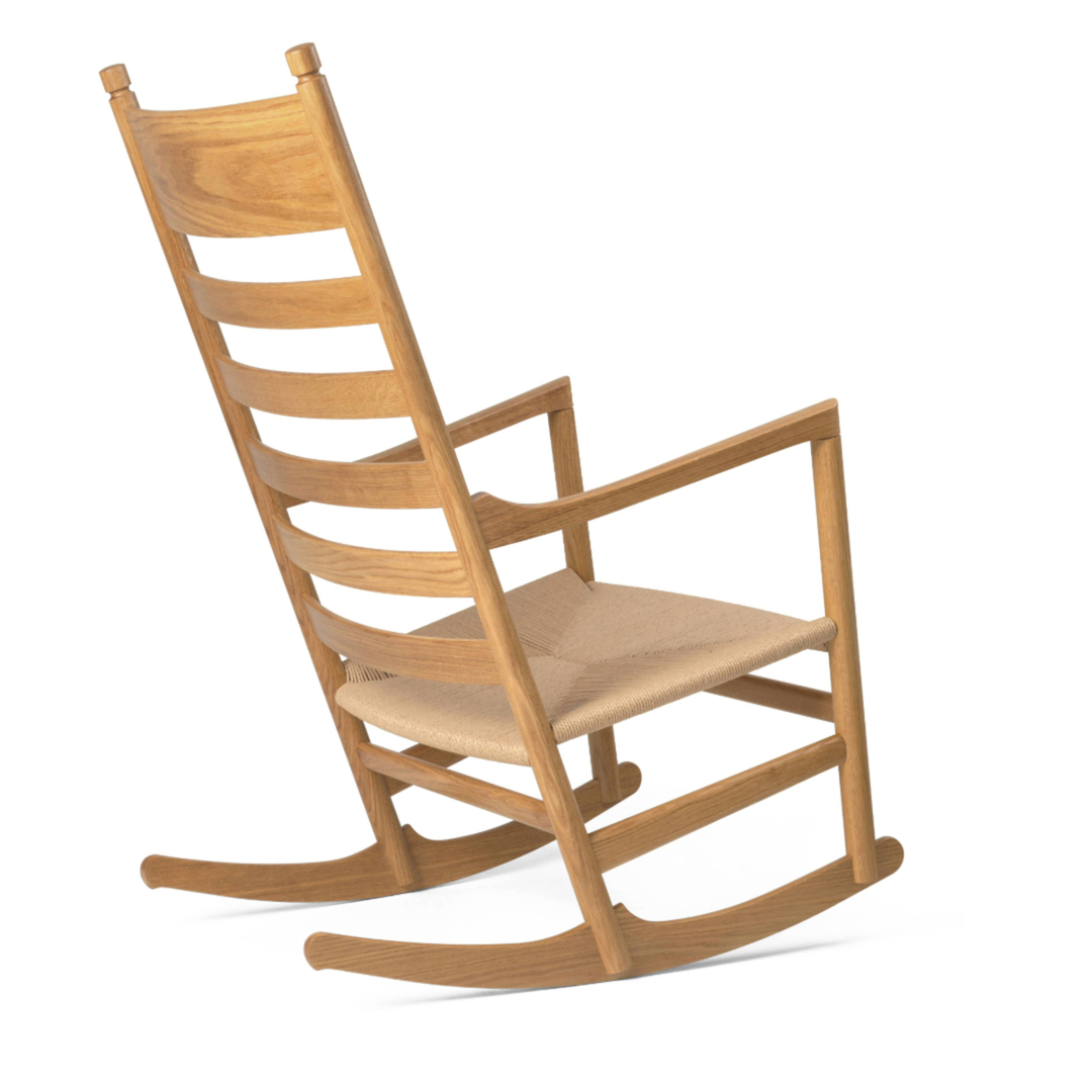 Carl Hansen & Søn CH45 Rocking Chair Oak clear lacquer, Paper cord nature