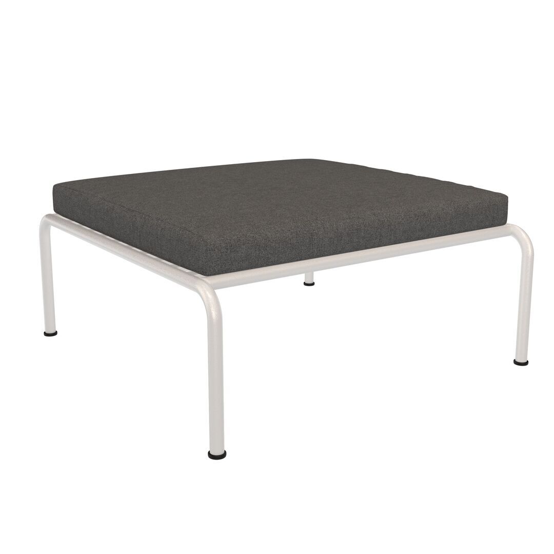 Houe Ottomane 'Avon' Muted White 08, Dark grey 98 - Sunbrella Basic