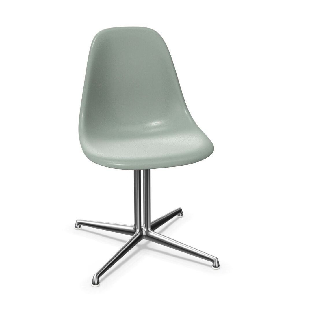 Vitra Eames Fiberglas Side Chair DSL von Vitra 05 Sea Foam Green, Aluminium poliert 03, Filzgleiter weiss für Hartboden 15