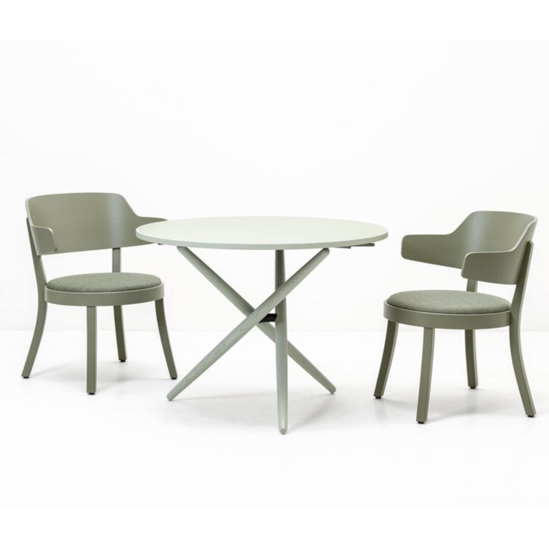 Horgenglarus Pop-Up Seley Lounge Monochrom mit Sitz- und Rückenpolster von horgenglarus Filzgleiter, Buche Olive Antikmatt BD440AM - Rohi Cento Ray