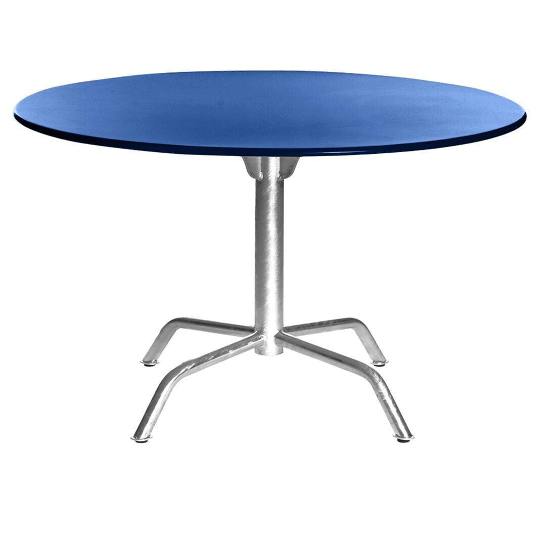 Manufakt Grosser Clubtisch 'Bättig' Matt Meeresblau, Ø: 120 cm