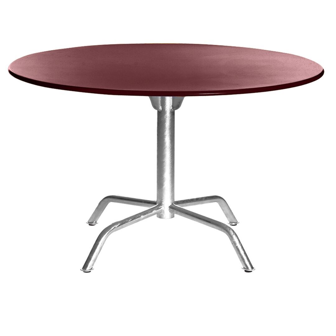 Manufakt Grosser Clubtisch 'Bättig' Matt Rubinrot, Ø: 120 cm