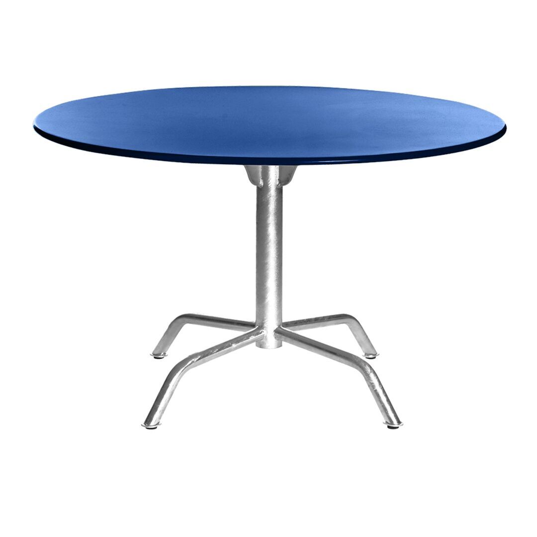 Manufakt Grosser Clubtisch 'Bättig' Matt Meeresblau, Ø: 80 cm