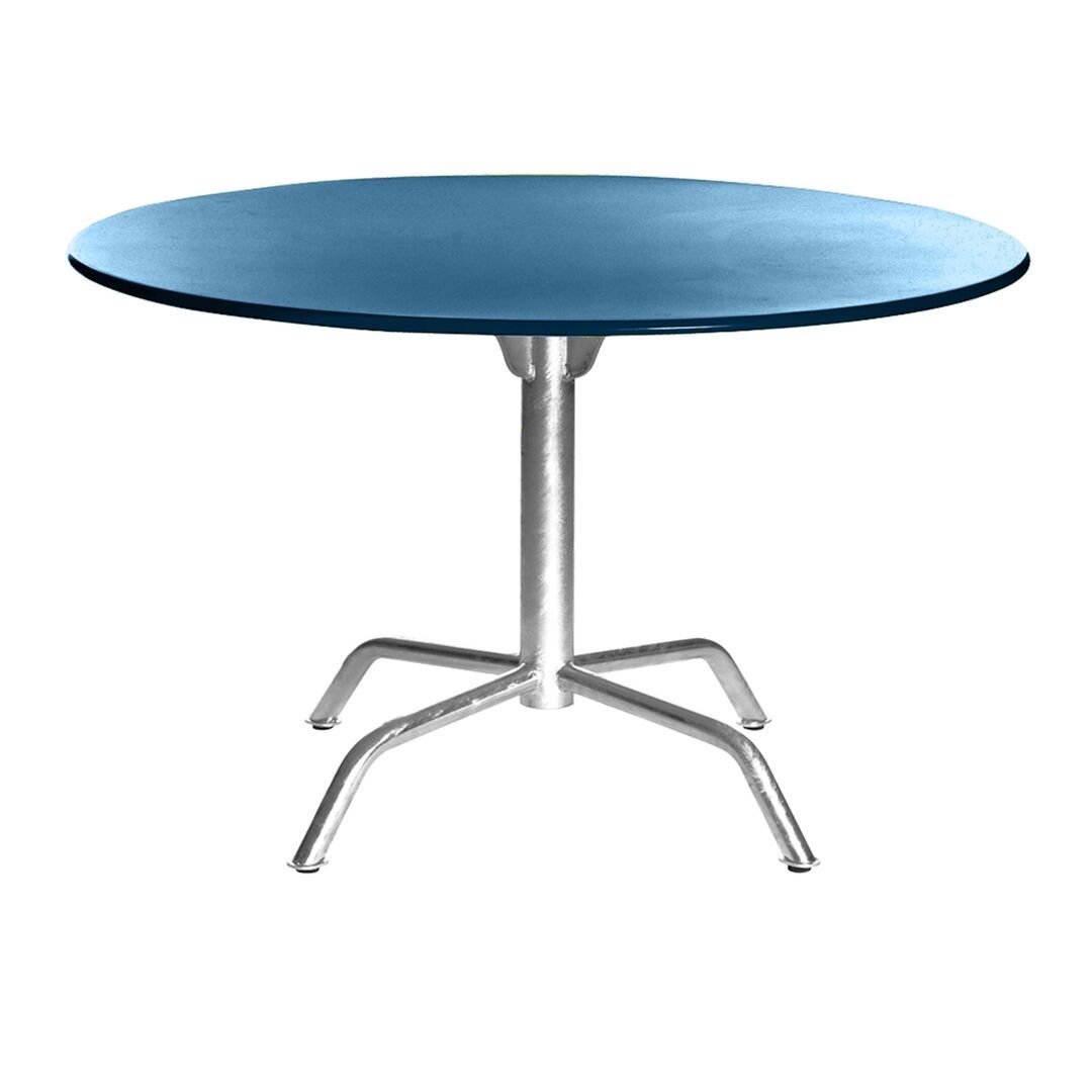 Manufakt Grosser Clubtisch 'Bättig' Matt Himmelblau, Ø: 80 cm