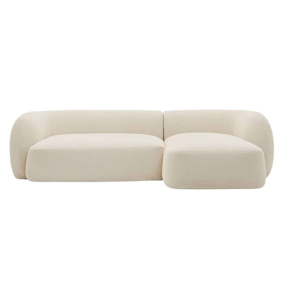 Kave Home 3-Sitzer Sofa Martina von Kave Home Rechts, Ecru - Chenille