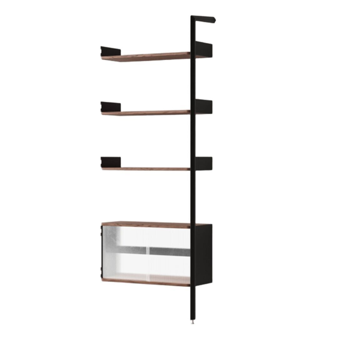 &Tradition Rombe Add-on Cabinet IF6 von &Tradition Anthrazit Walnuss lackiert