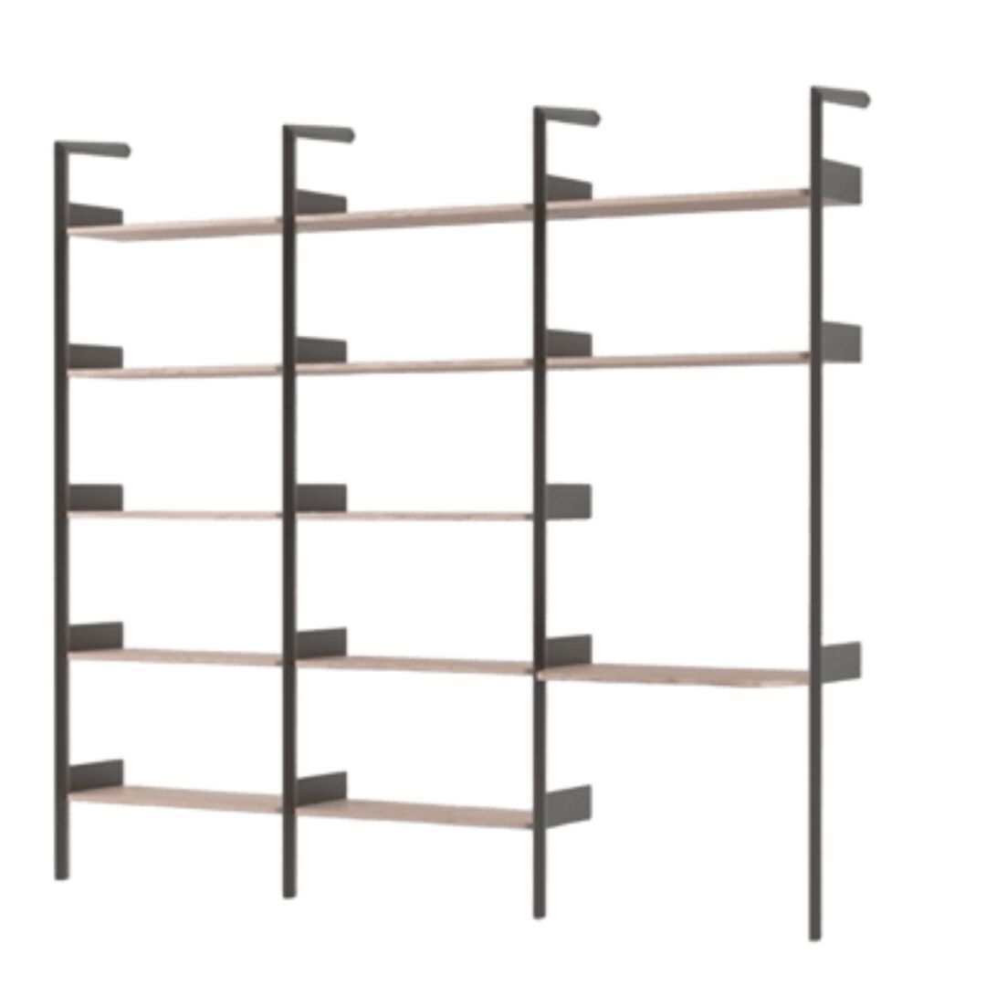 &Tradition Regalsystem G Rombe IF1 & IF4 & IF5 von &Tradition Anthrazit Walnuss lackiert