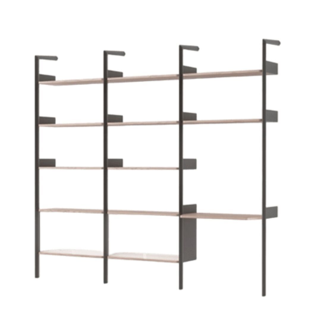 &Tradition Regalsystem J Rombe IF3 & IF5 & IF6 von &Tradition Anthrazit Walnuss lackiert