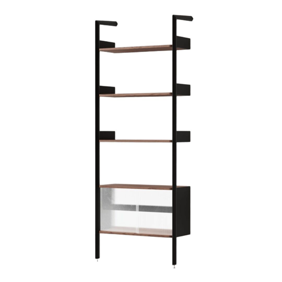 &Tradition Rombe Full Bay Cabinet IF3 von &Tradition Anthrazit Walnuss lackiert