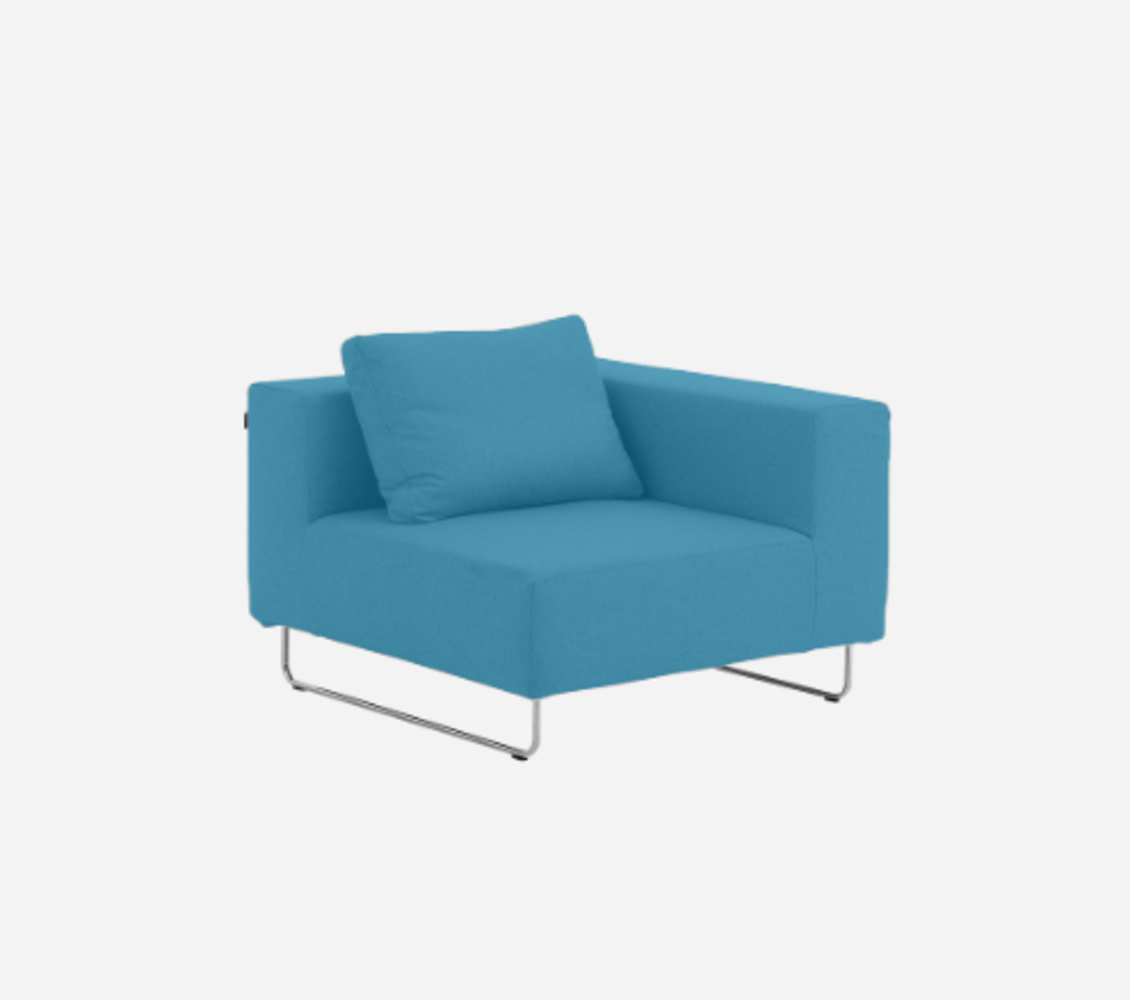 Softline Ohio Sofa-Eckelemente-Felt Melange - 582 Blue