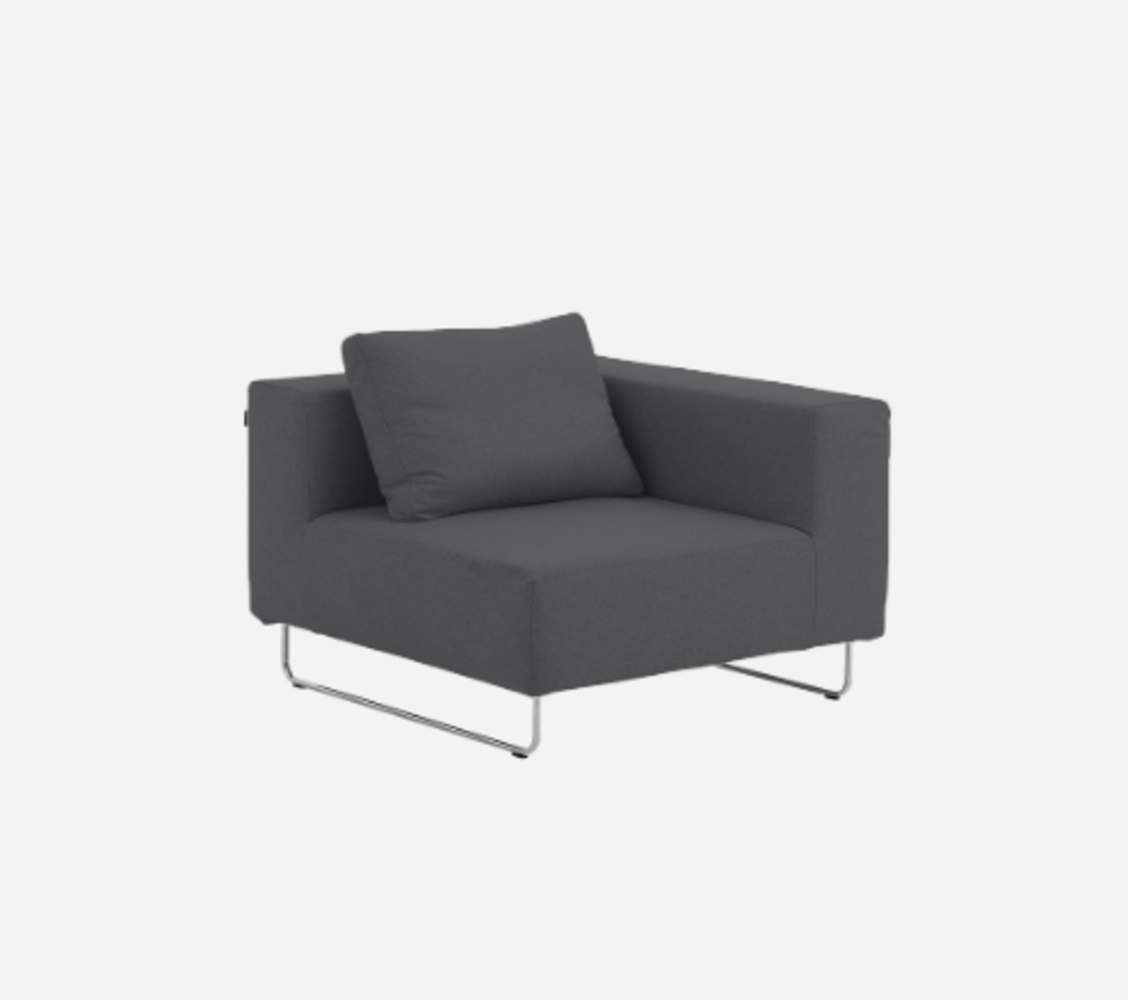 Softline Ohio Sofa-Eckelemente-Felt Melange - 610 Anthracite