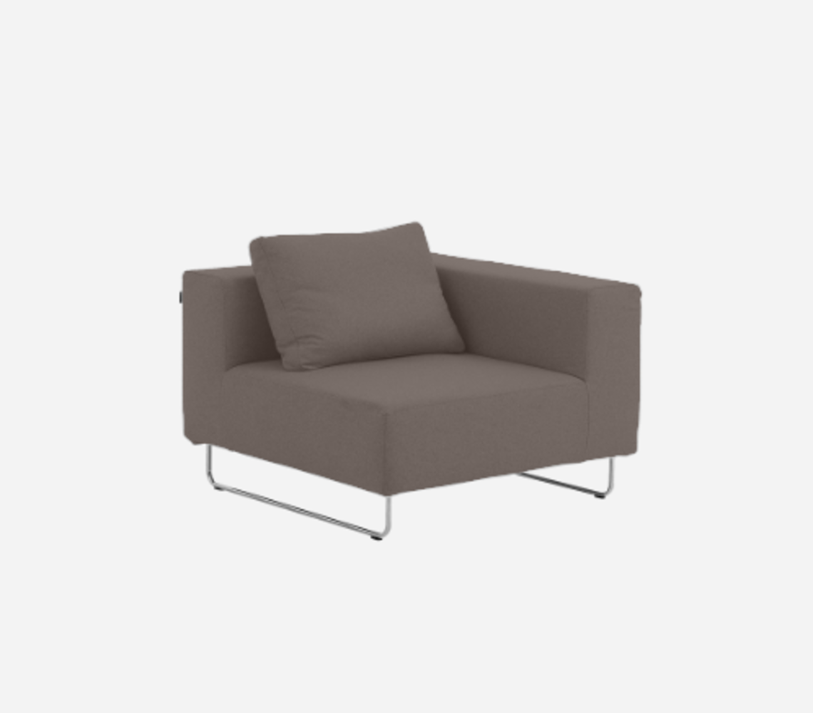 Softline Ohio Sofa-Eckelemente-Felt Melange - 635 Brown