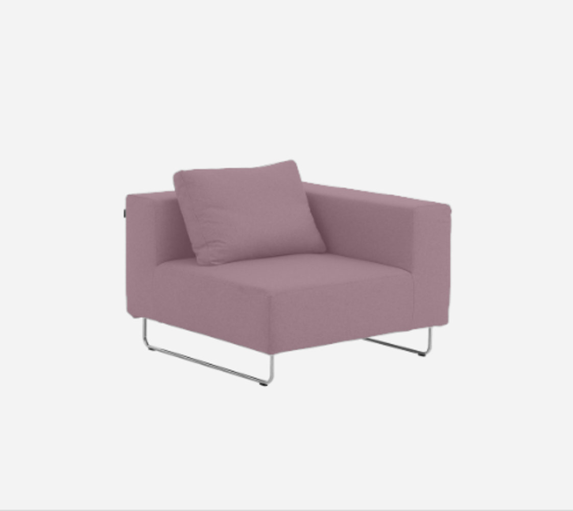 Softline Ohio Sofa-Eckelemente-Felt Melange - 640 Purple