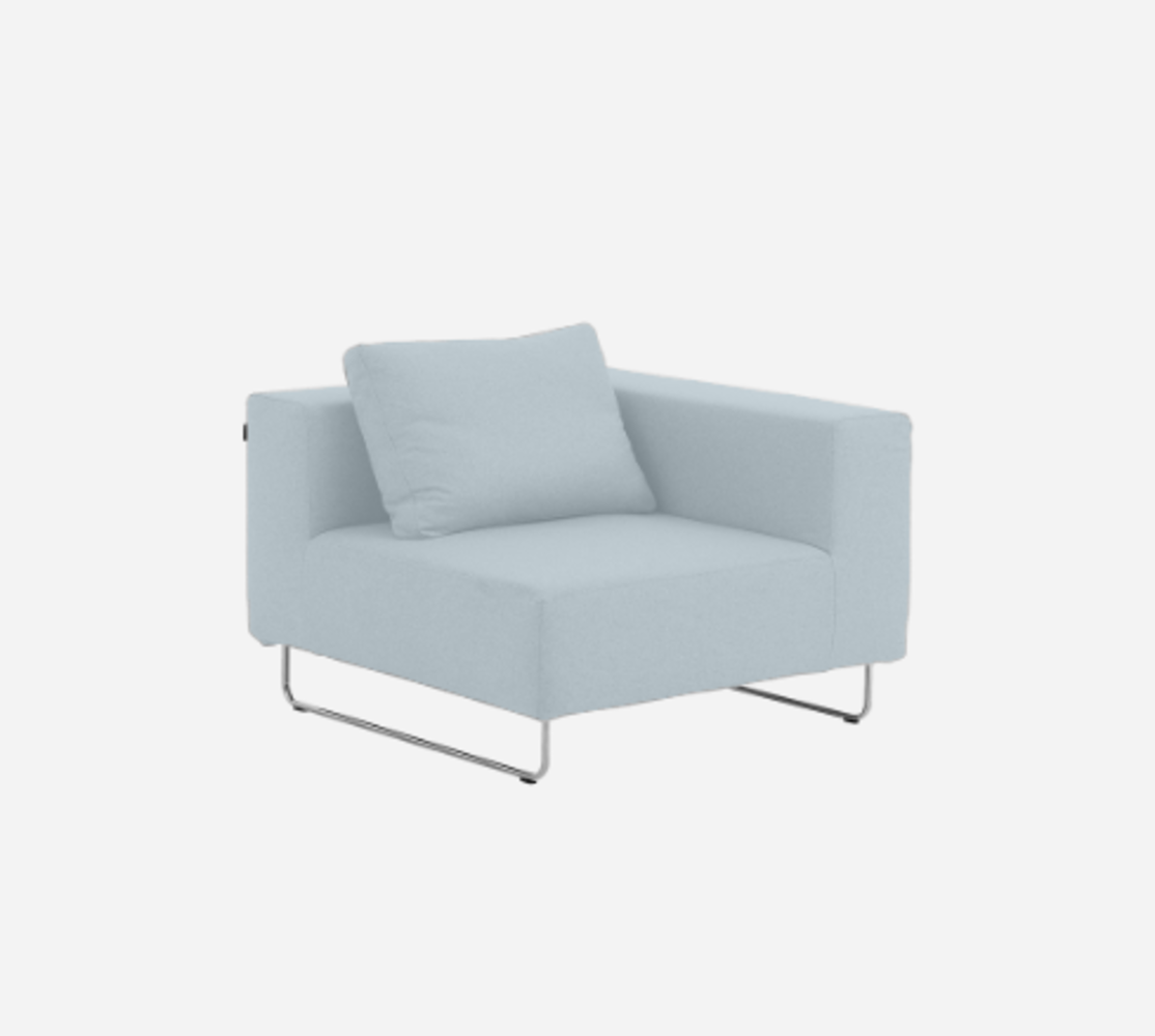 Softline Ohio Sofa-Eckelemente-Felt Melange - 641 Light Blue
