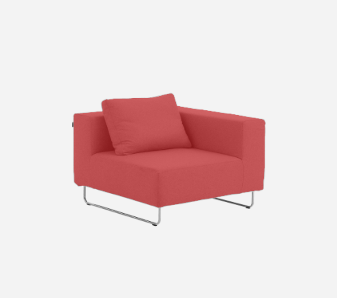 Softline Ohio Sofa-Eckelemente-Felt Melange - 650 Light Red