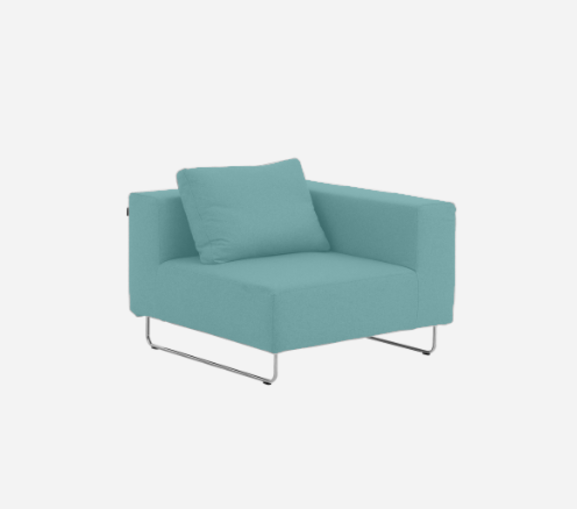 Softline Ohio Sofa-Eckelemente-Felt Melange - 652 Turquoise