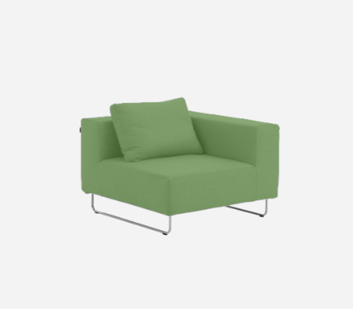 Softline Ohio Sofa-Eckelemente-Felt Melange - 848 Green