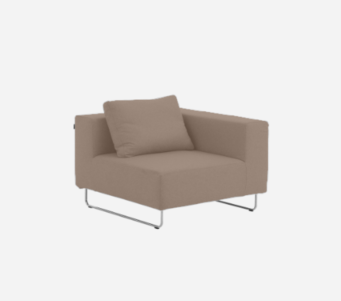 Softline Ohio Sofa-Eckelemente-Felt Melange - 849 Light Brown