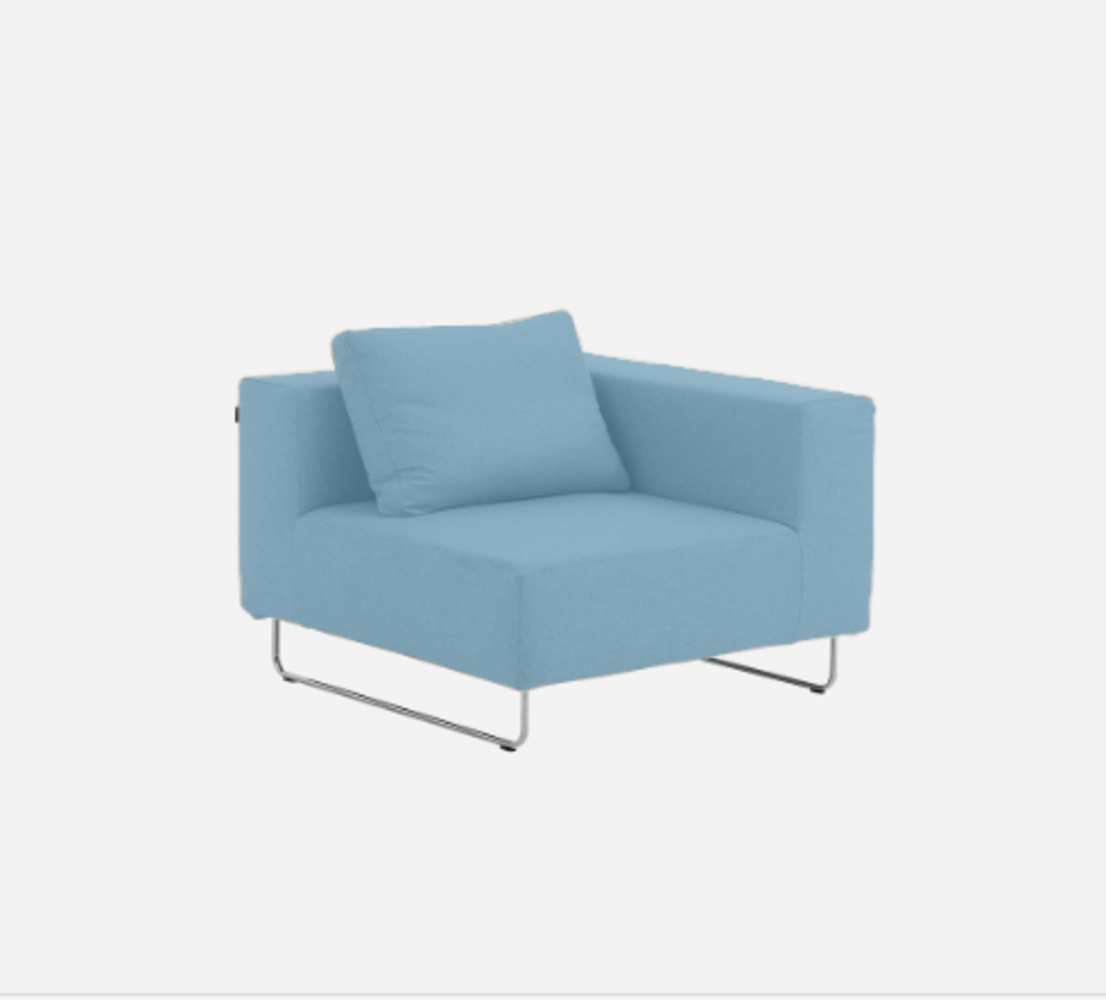 Softline Ohio Sofa-Eckelemente-Felt Melange - 858 Sky Blue