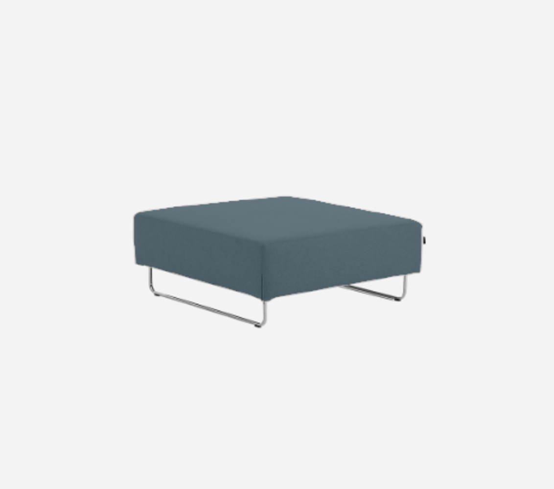 Softline Ohio Hocker/Ottomane-Felt Melange - 846 Blue Grey