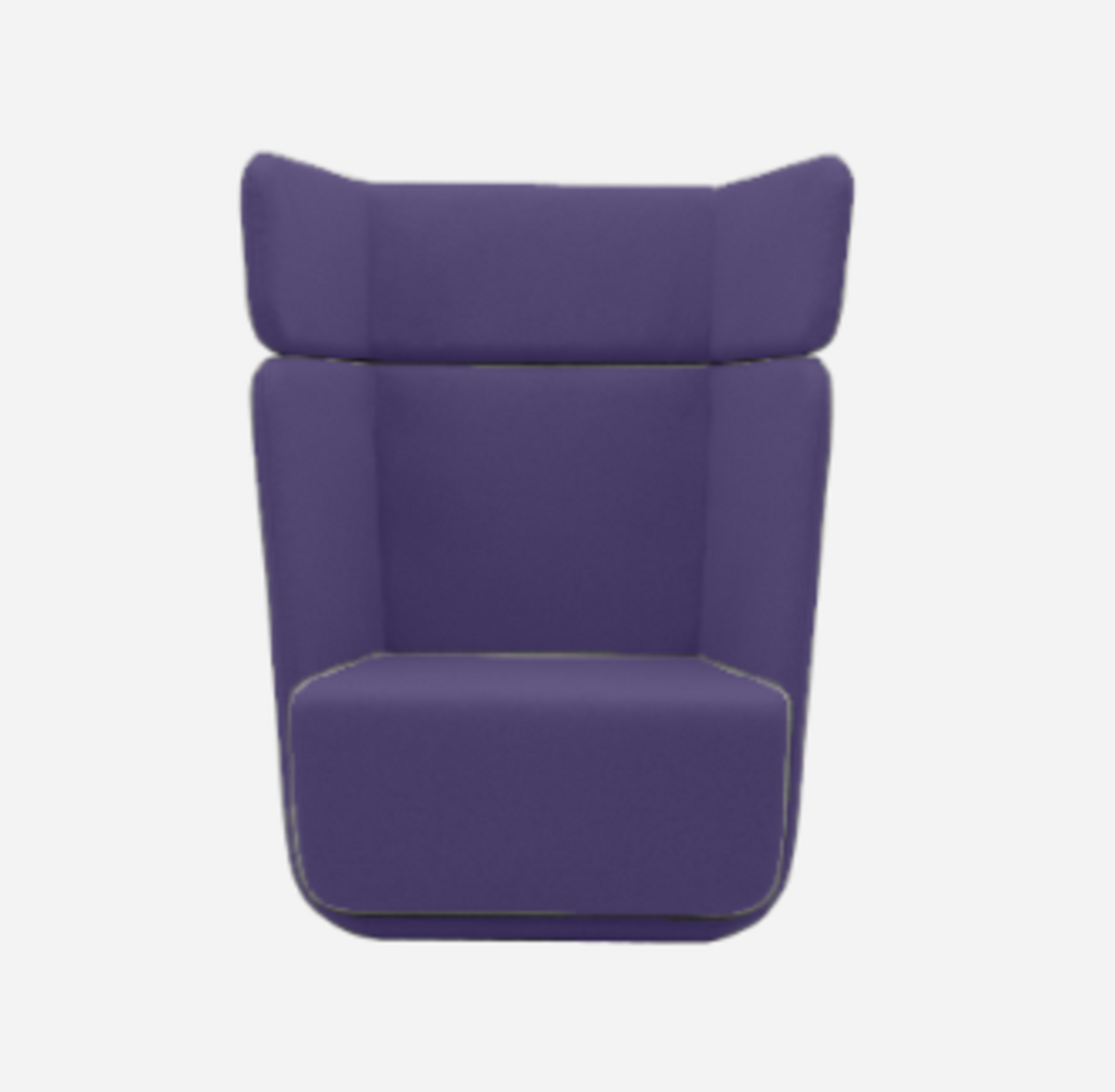 Softline Basket Sessel mit hohem Rücken - Felt - 581 Eggplant