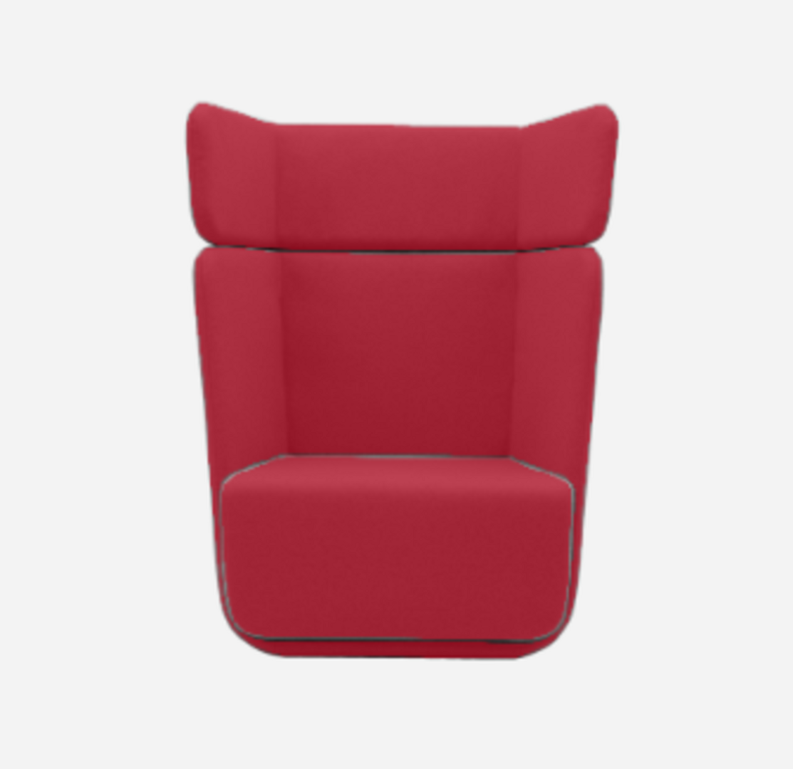 Softline Basket Sessel mit hohem Rücken - Felt - 588 Red