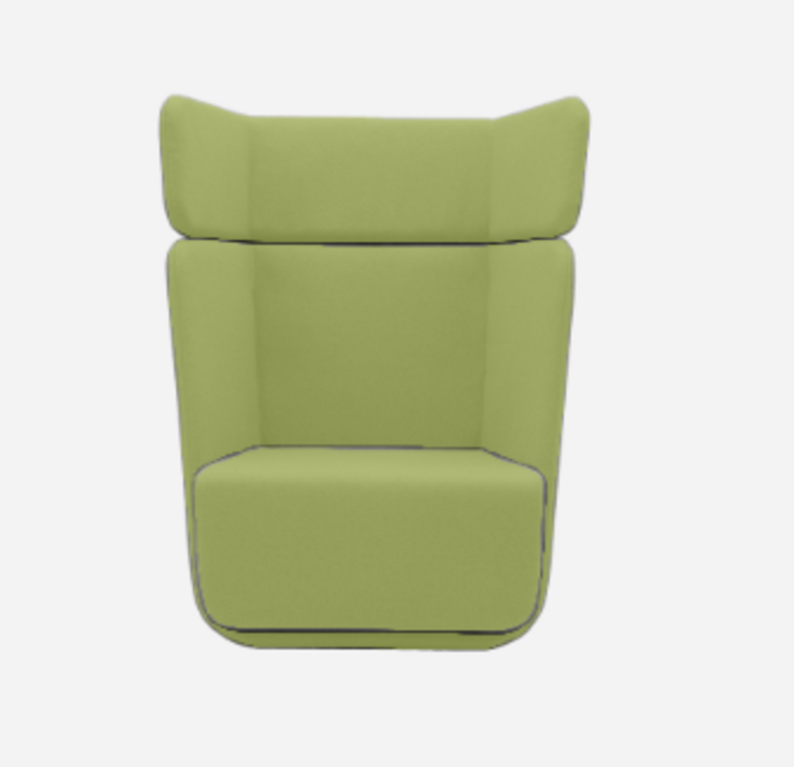 Softline Basket Sessel mit hohem Rücken - Felt - 579 Green