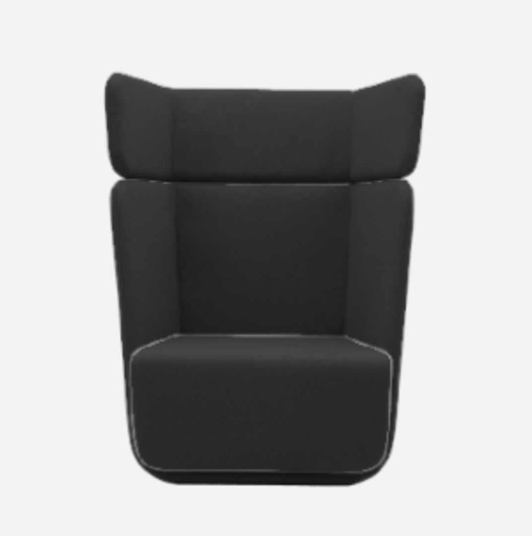 Softline Basket Sessel mit hohem Rücken - Felt - 636 Black