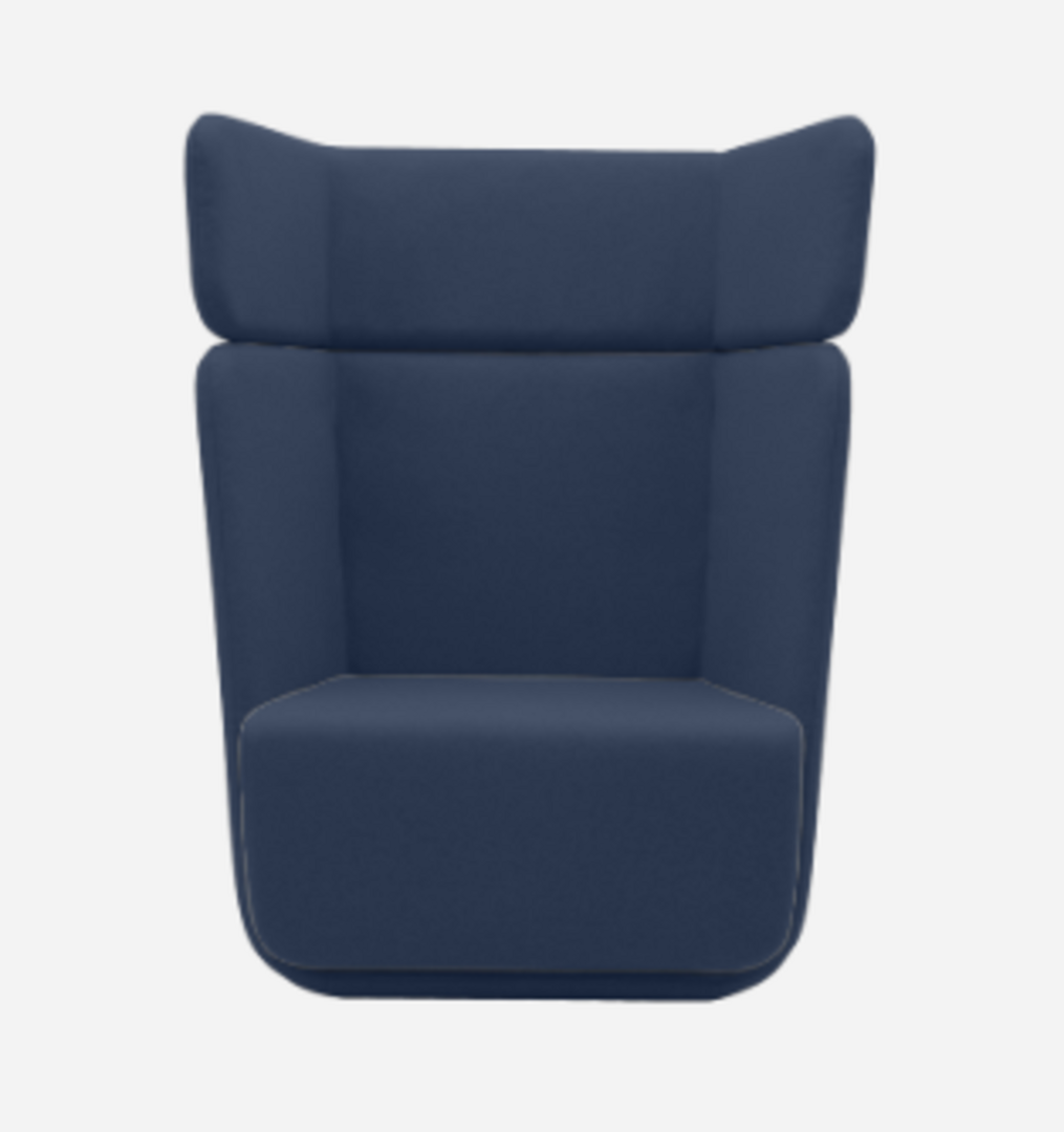 Softline Basket Sessel mit hohem Rücken - Felt Melange - 289 Dark Blue