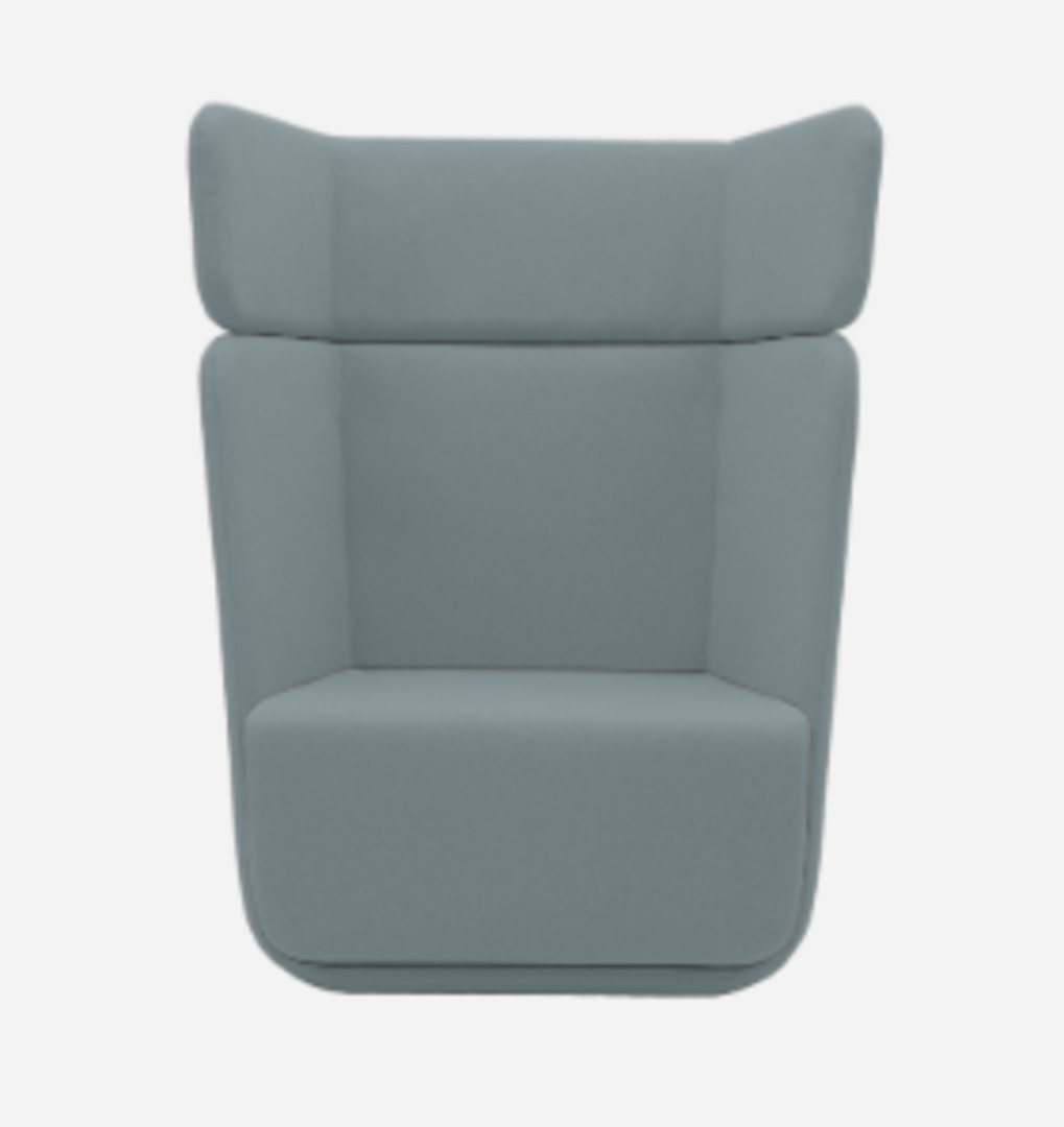 Softline Basket Sessel mit hohem Rücken - Felt Melange - 292 Light Grey