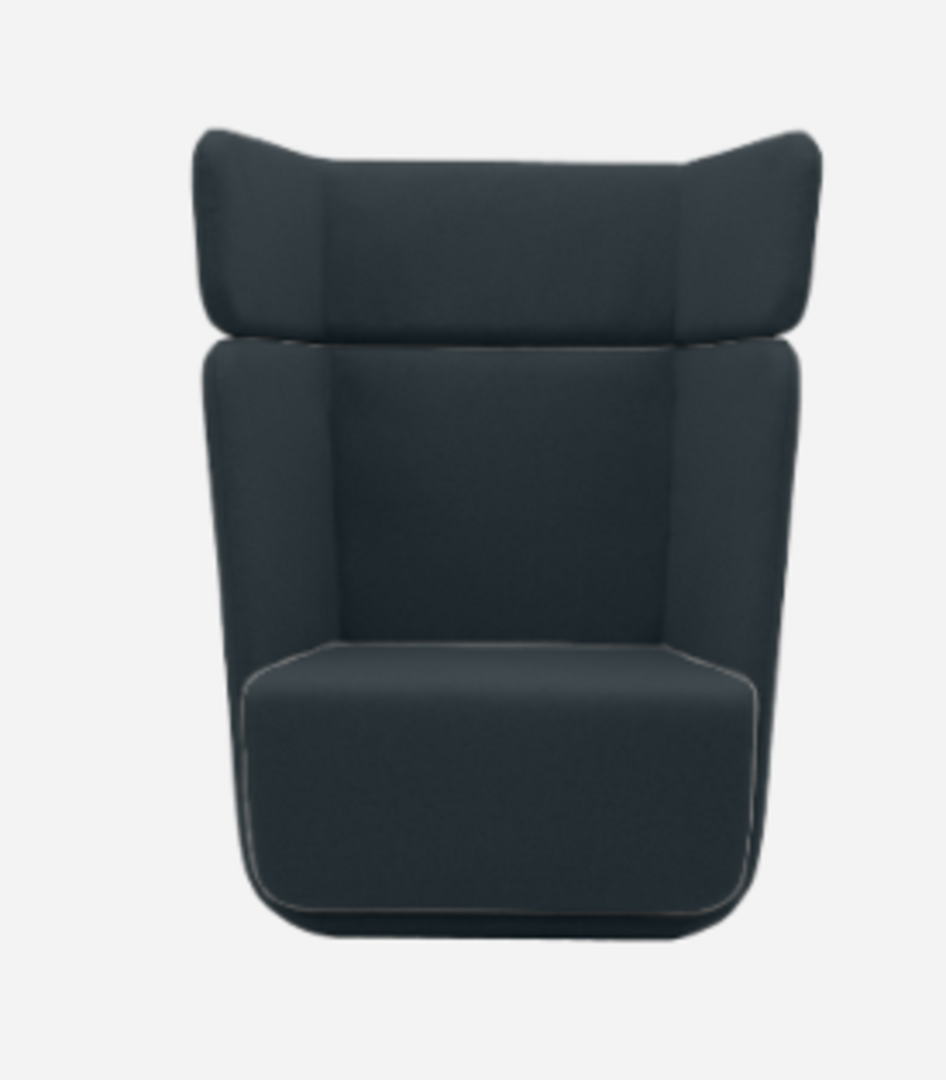 Softline Basket Sessel mit hohem Rücken - Felt Melange - 295 Black