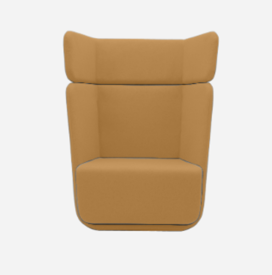 Softline Basket Sessel mit hohem Rücken - Felt Melange - 296 Ochre