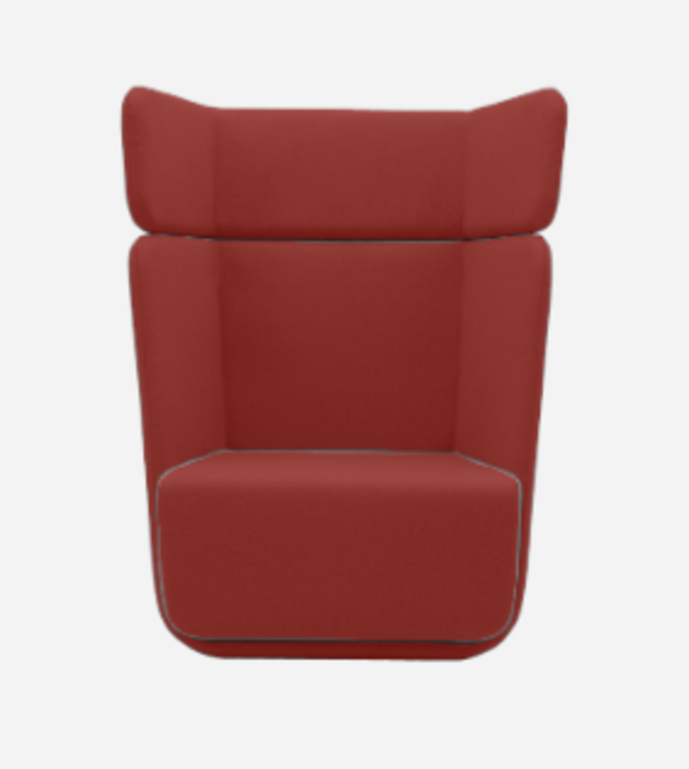 Softline Basket Sessel mit hohem Rücken - Felt Melange - 297 Dark Red