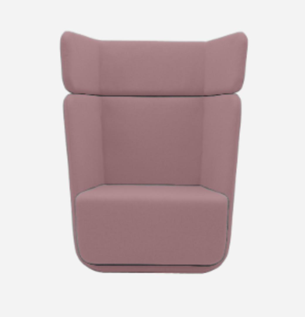 Softline Basket Sessel mit hohem Rücken - Felt Melange - 299 Antique Pink