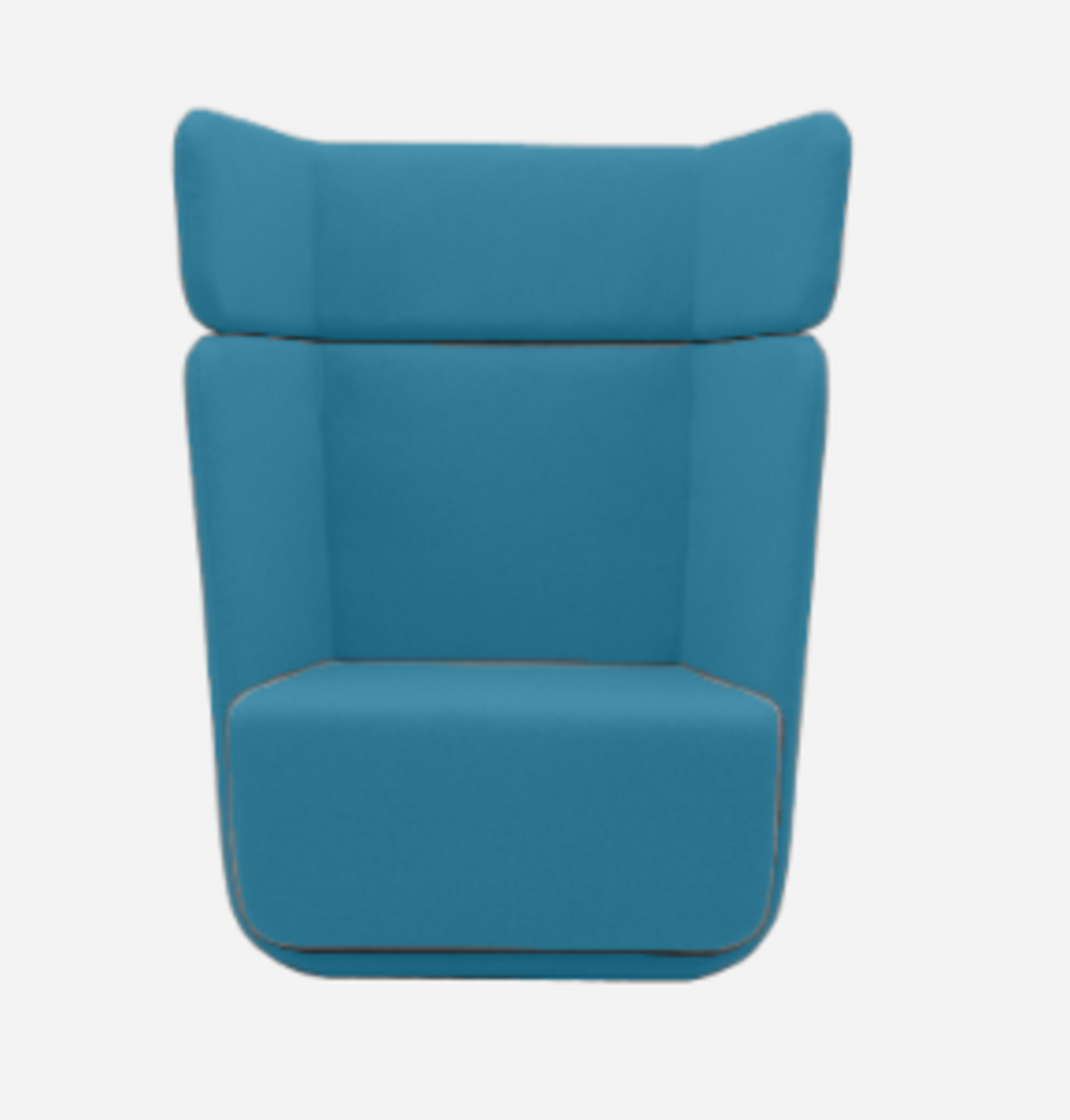 Softline Basket Sessel mit hohem Rücken - Felt Melange - 582 Blue