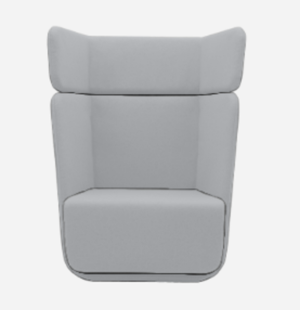 Softline Basket Sessel mit hohem Rücken - Felt Melange - 612 Light Grey