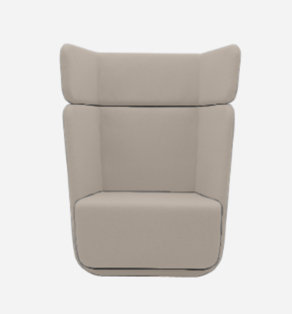 Softline Basket Sessel mit hohem Rücken - Felt Melange - 619 Sand