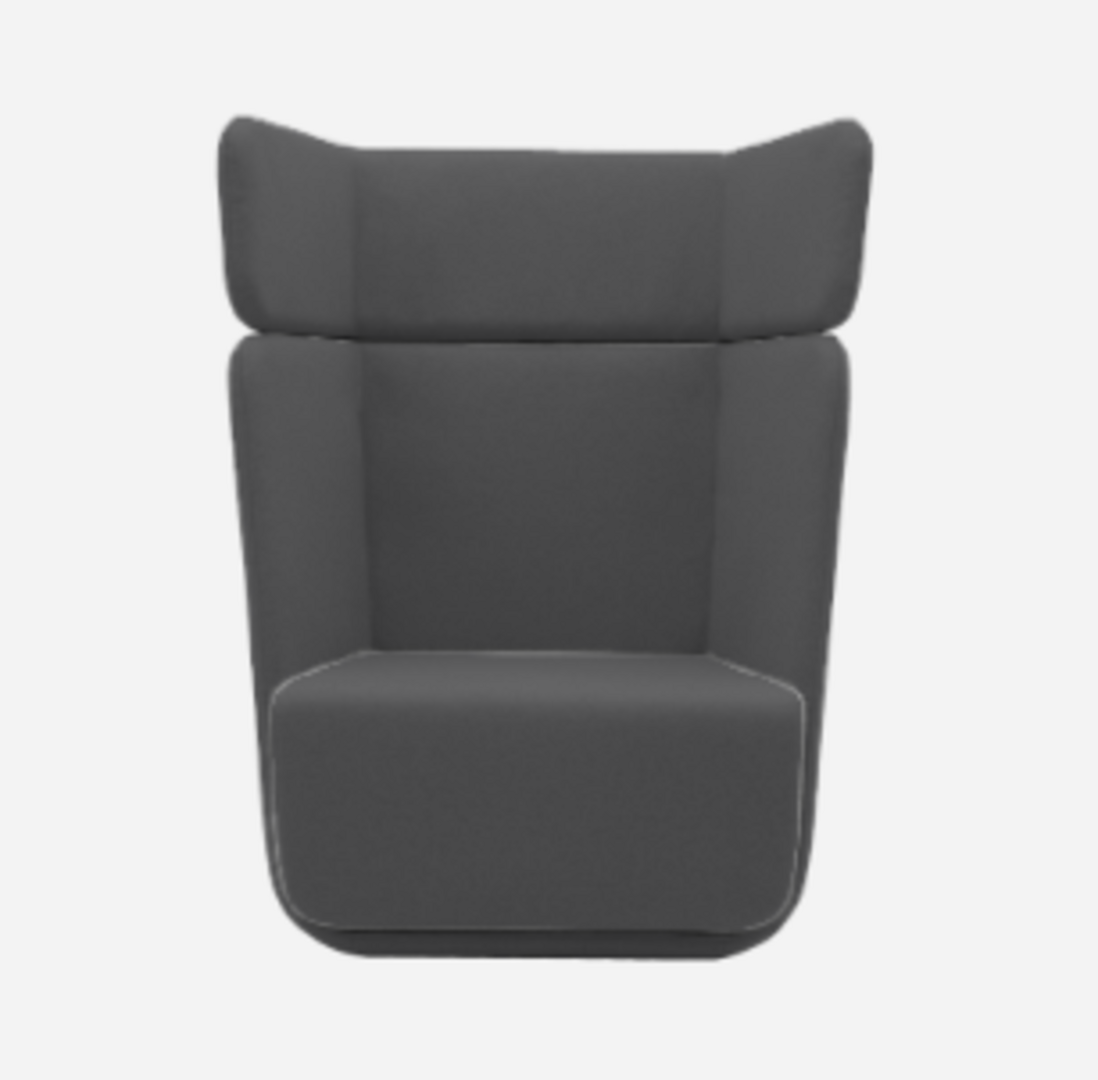 Softline Basket Sessel mit hohem Rücken - Felt Melange - 623 Dark Grey